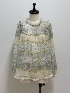 画像8: 【11月中旬〜11月下旬】ribbon border blouse（3L）4675320 (8)