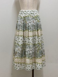 画像1: 【11月中旬〜11月下旬】ribbon border skirt（M）4165170 (1)