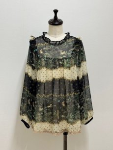 画像8: 【11月中旬〜11月下旬】ribbon border blouse（M）4175310 (8)