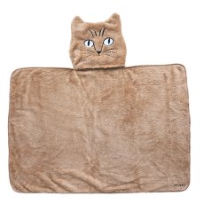 画像1: 松尾ミユキ Cat Face Blanket Beige　MM761 (1)