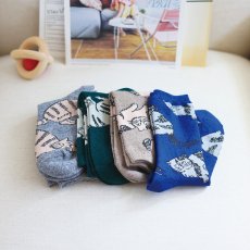 画像2: 松尾ミユキ　Cat Wool blend socks Kijitora　MM734 (2)